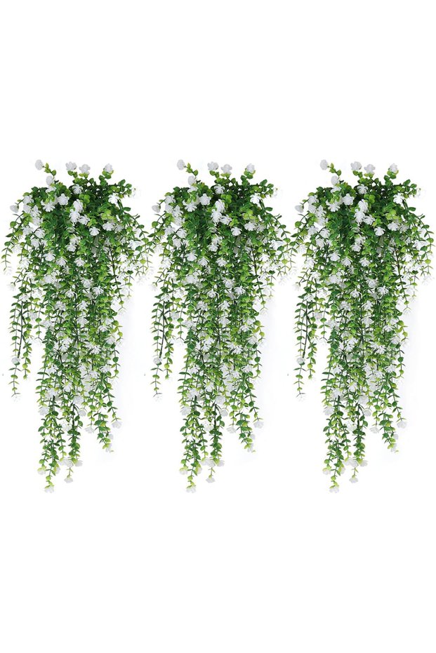 80cm White 80CM Artificial Hanging Flower False Rattan Willow Rattan Flower Artificial Hanging plant
