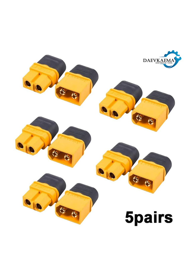 XT60-H 5PAIRS 3-12Pairs XT60H (XT60 Upgrade) Connector XT60H Male Female Bullet Connectors Plugs wit