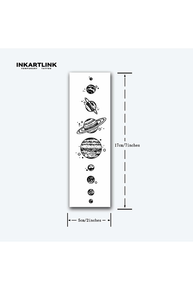 IN-E226 Planets temporary tattoo sticker, waterproof magic tattoo, lasts to 15 days fake tattoo, sem