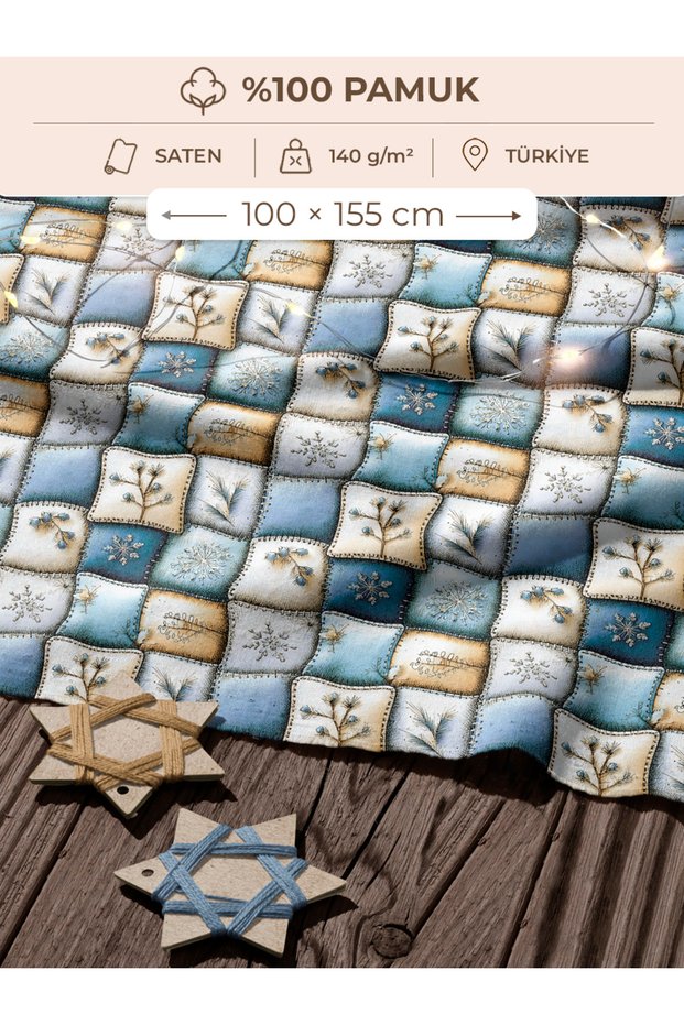 100% Cotton Satin Patchwork Fabric – 155×100 cm – for Sewing and DIY