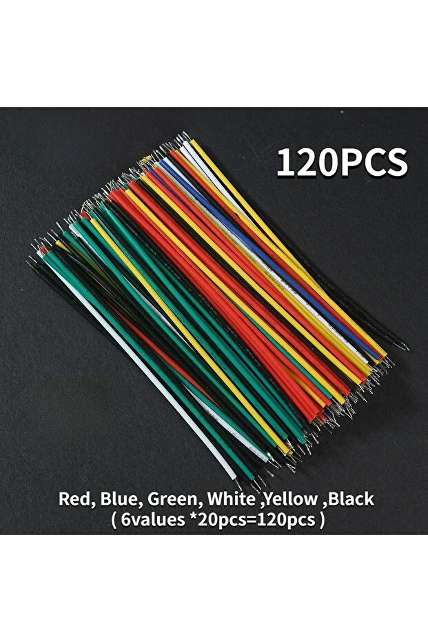 YTDMEN 26 AWG 120pcs kit 100/120pcs Tin-Plated Electronic Wires Breadboard PCB Jumper Wire 24AWG / 2
