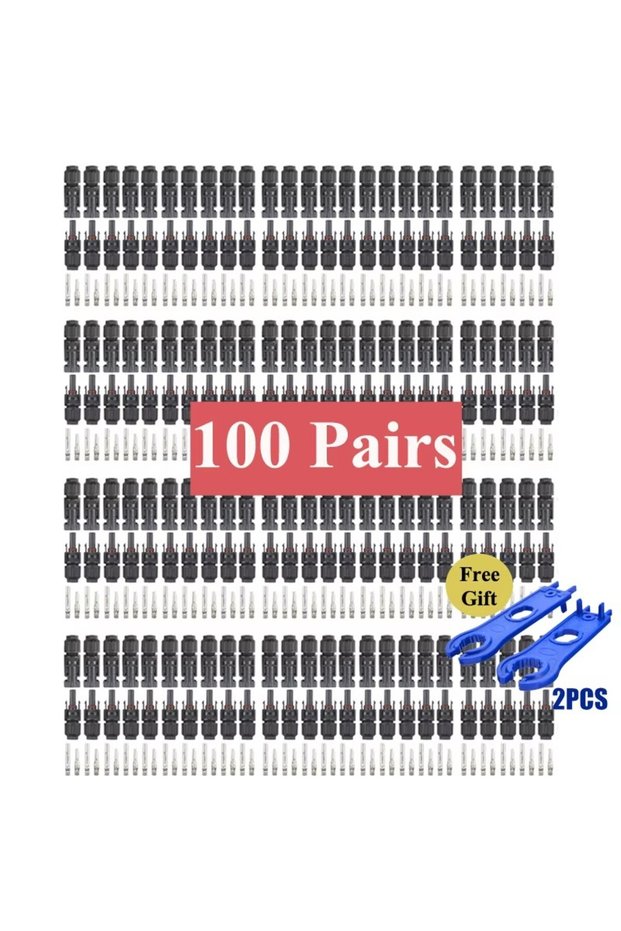 100pairs Solar PV Wire Connector 5/10/20/30/50/100 Pairs Solar Panel Connector 1000Vdc 30A Kit for P