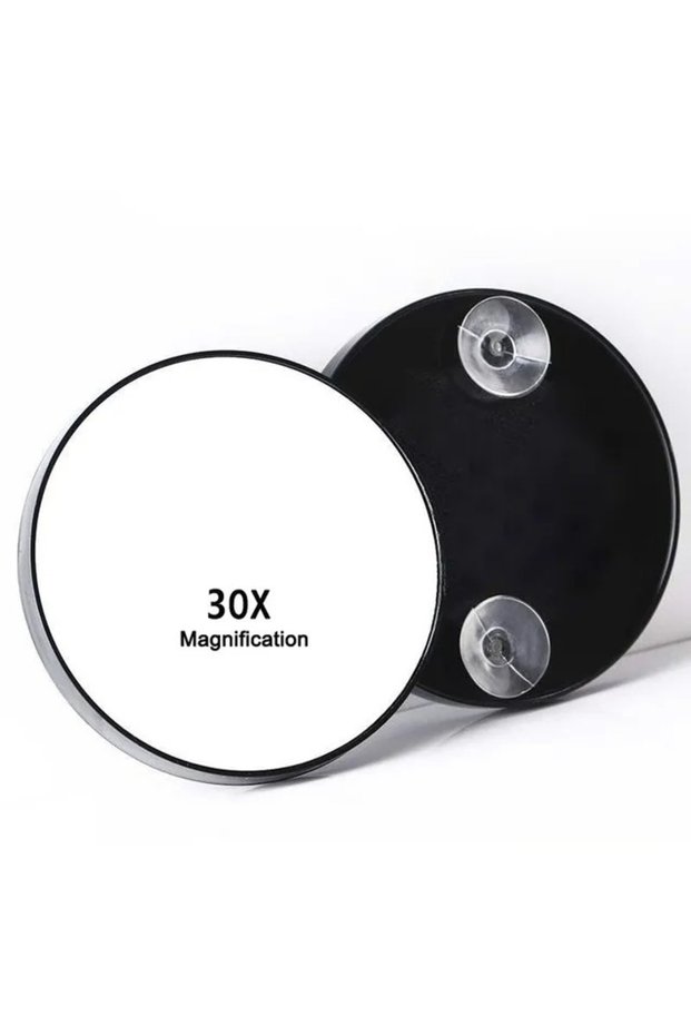 Black 30x 30x Magnification Mirror With Suction Cup Blackhead Magnifying Compact Remove Acne Pores T