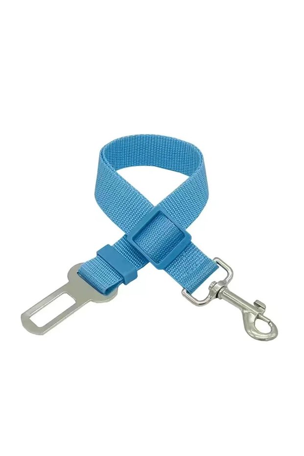 Sky blue 1/2pcs Adjustable Pet Cat Dog Car Seat Belt Pet Seat Vehicle Dog Harness Lead Clip Safety L