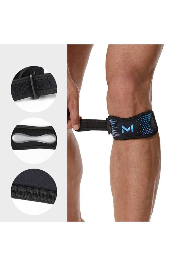 Blue GTUBIKE 1PC Patella Knee Strap Adjustable Knee Brace Patellar Tendon Stabilizer Support Band fo