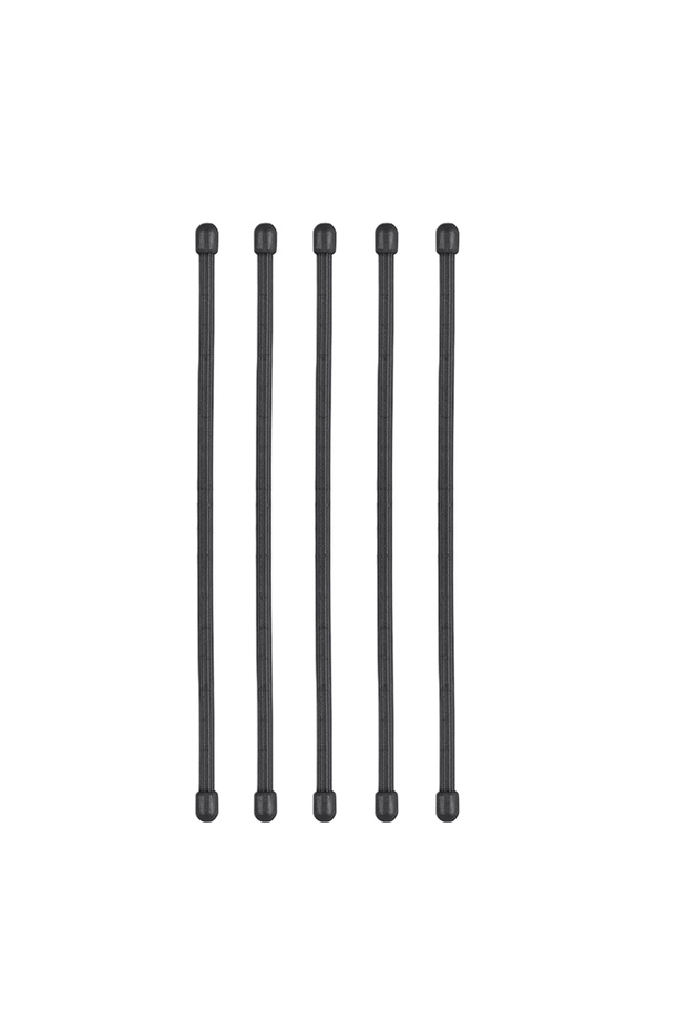 6inch D 5PCS Silicone Zip Ties, Steel Core Silicone Twisted Ties, Reusable Rubber Twisted Ties, Cabl