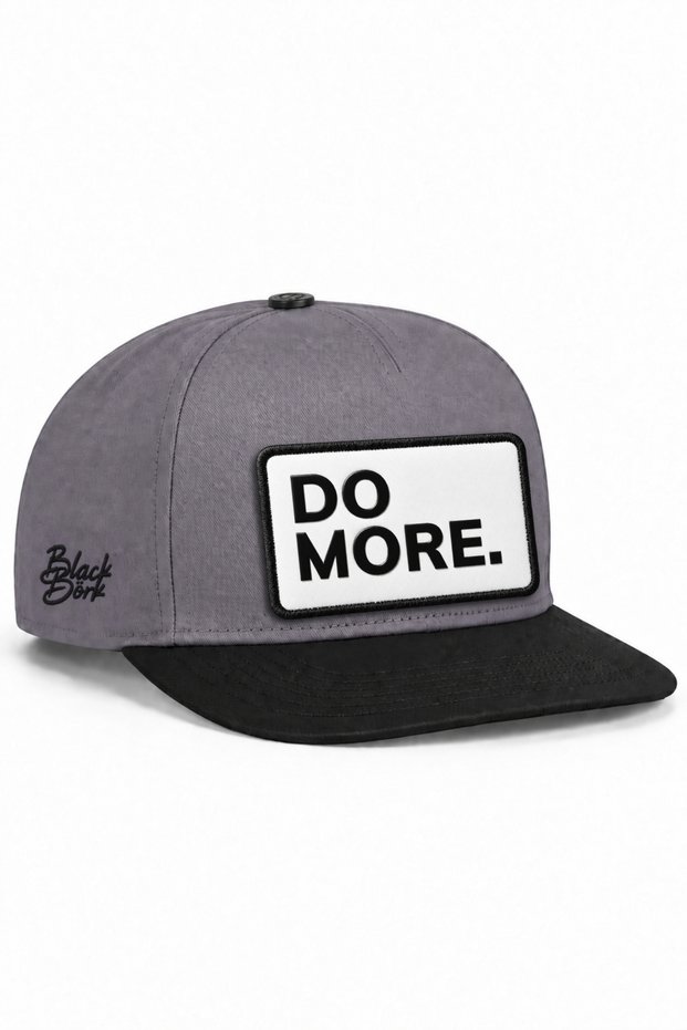 Do More Logo Black-Grey Hip Hop Cap
