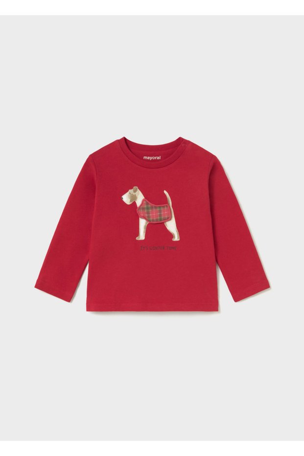 Baby Boy Dog Patterned Long Sleeve T-Shirt 2019