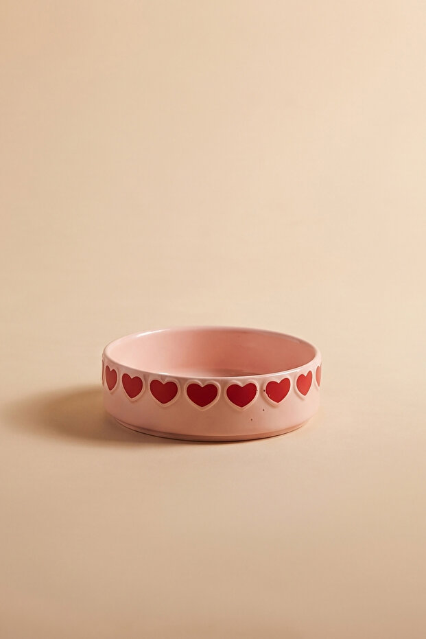 Sweetheart Heart Detailed Snack Bowl 10 cm