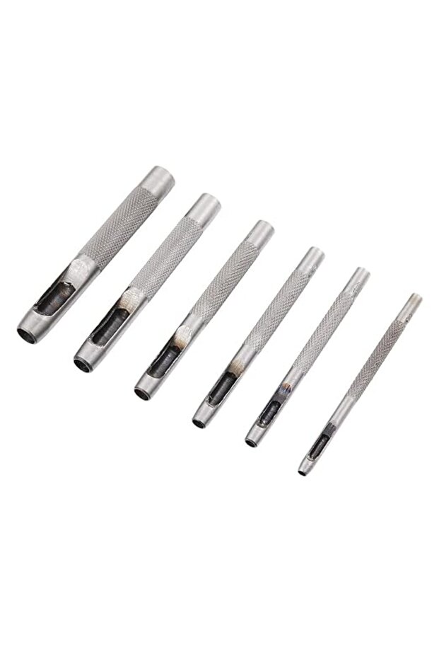 Pro7 Precision Hollow Punch Set -6 Piece- Versatile Circular Hole Punch Tools with 3mm-8mm S