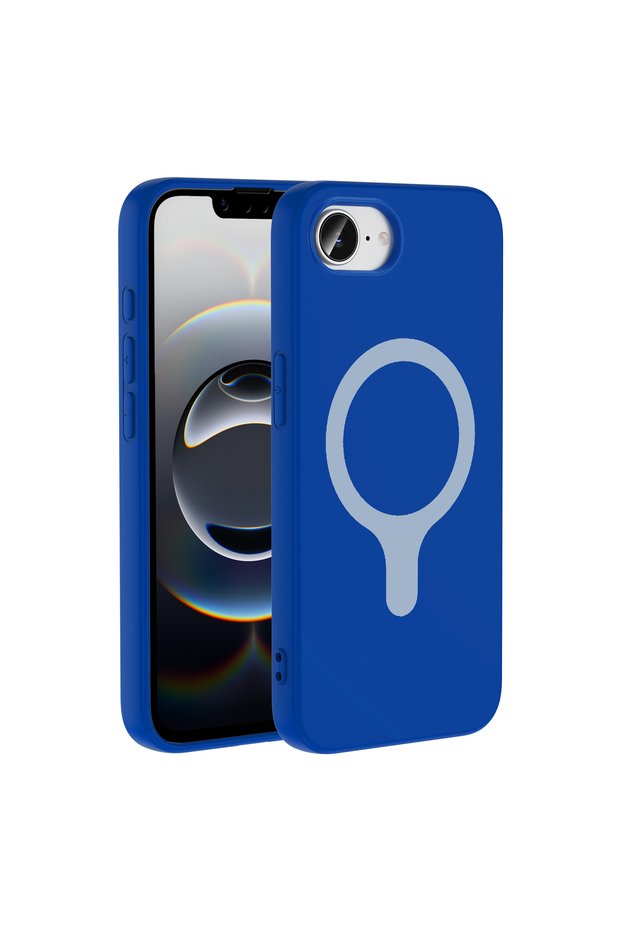 iPhone 17E Compatible Case Magsafe Supported Aris Silicone Cover - Saks Blue - T42745