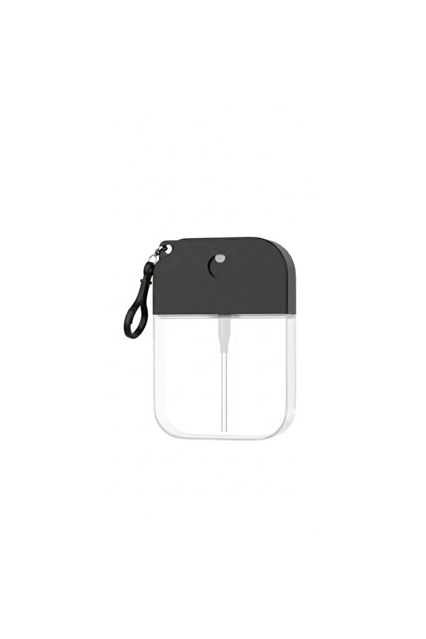 38ml Black 38/50ml Card Spray Bottles with Hook Portable Refillable Travel Perfume Hand Sanitizer Al