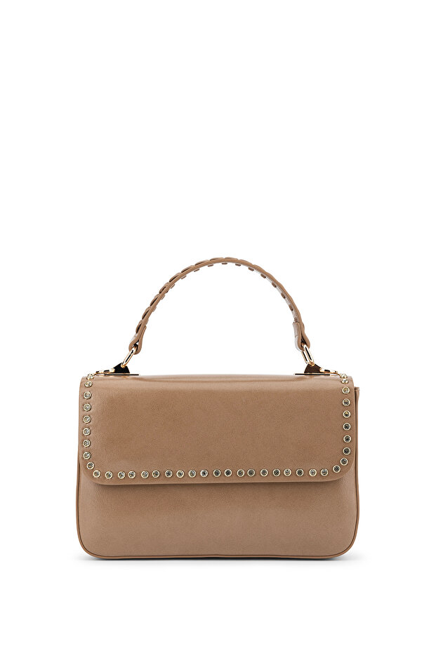 Women's Faux Leather Taupe Handbag