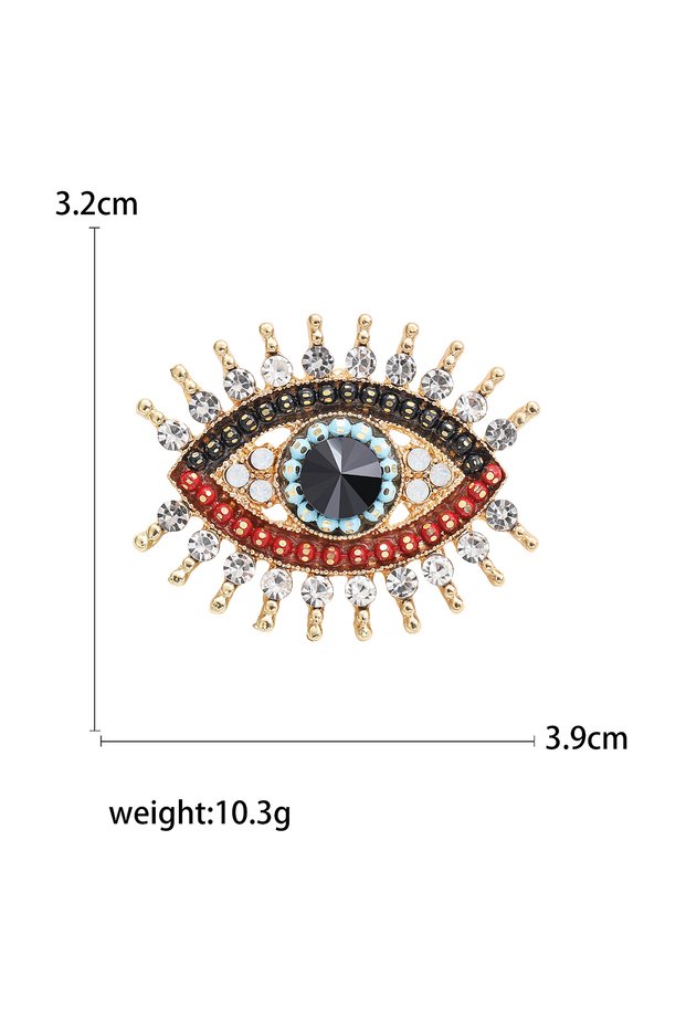 Golden3493 Rhinestone Evil Eye Pins for Women Eyes Brooches Banquet Party Backpack Gifts Jewelry Acc