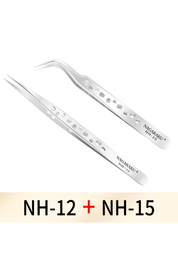 NH-12 NH-15 NAGARAKU Makeup Eyelashes 2pcs set N-01 N-02 Eyelashes Tweezers NH-12 NH-15 Accurate L