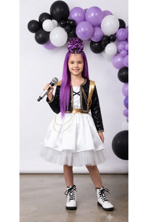 Rumi̇ K-Pop Dual Suit Jacket & Rumi̇ Birthday Sleeveless Dress - Long Sleeve Jacket & Rumi̇ Costume