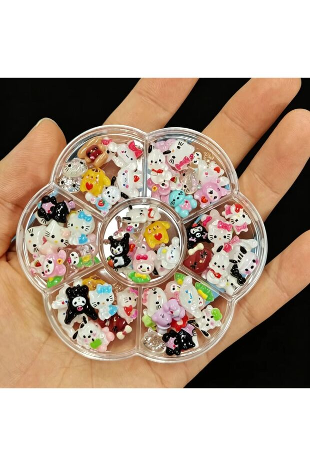 70pcs 70PCS Cute Cartoon Sanrio Nail Charms Mixed Resin Nail Decorations DIY Manicure Nail Art Acces