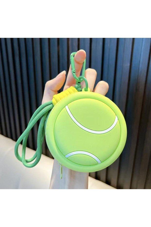 A4 New Cartoon Sporty Storage Bag Basketball Football Keychain Coin Purse Volleyball Baseball Key Ri