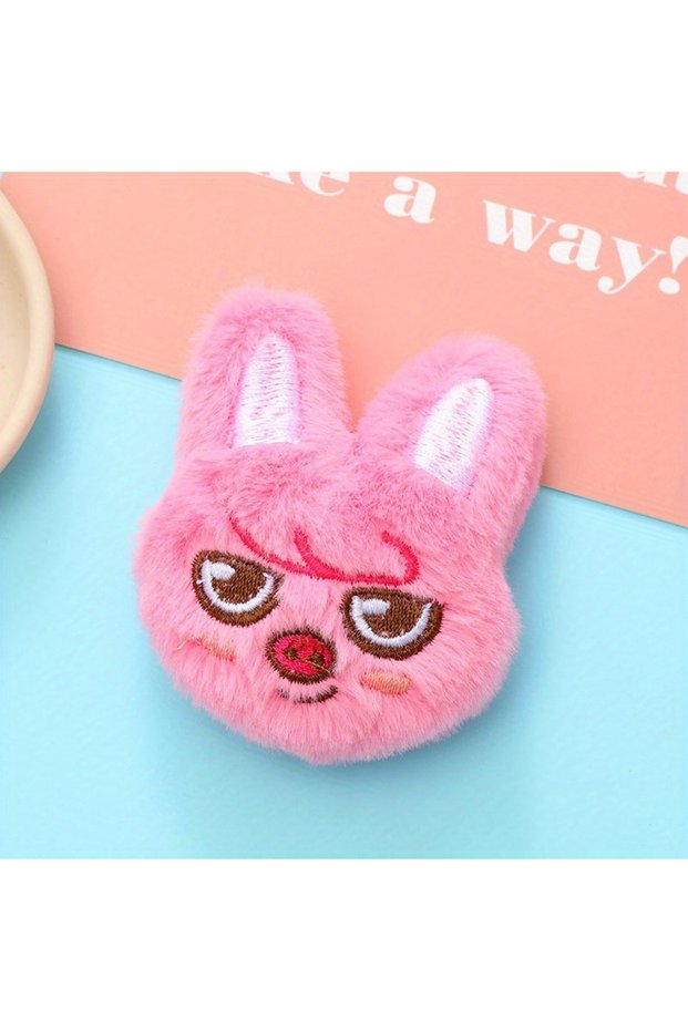 H 1pc KPOP Style SKZ Cartoon Animal Badge-Self-Adhesive Mixed Color Brooch for Idol Accessories & Gi