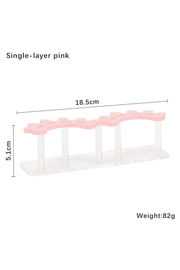 Pink single layer Single Double Layer Lash Tweezers Holder Acrylic Cloud Shape Eyelash Extension Twe