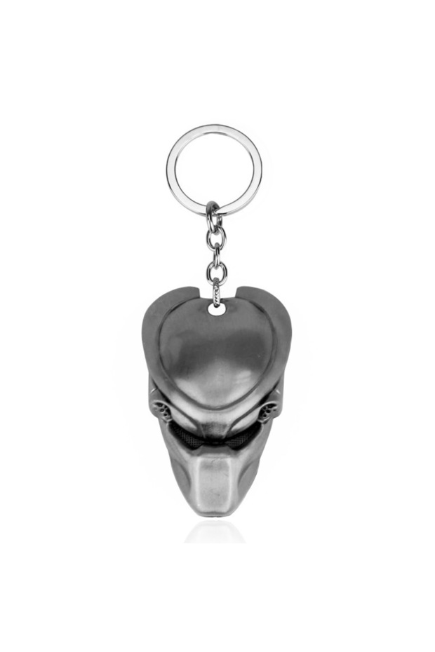 K394-silver Movie Restore Scene Aliens Predator AVP Keychain Alien Queen Figure Cosplay Key Rings Me