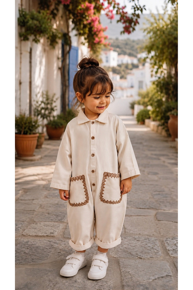Girl's Gabardine Jumpsuit