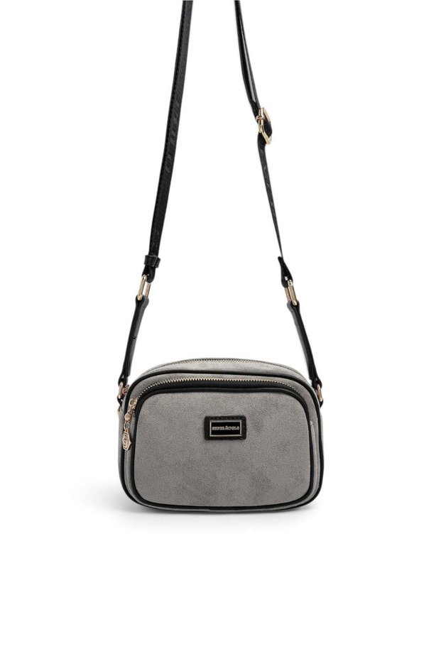 Smoked - Black Suede Women's Crossbody Bag Sp1111