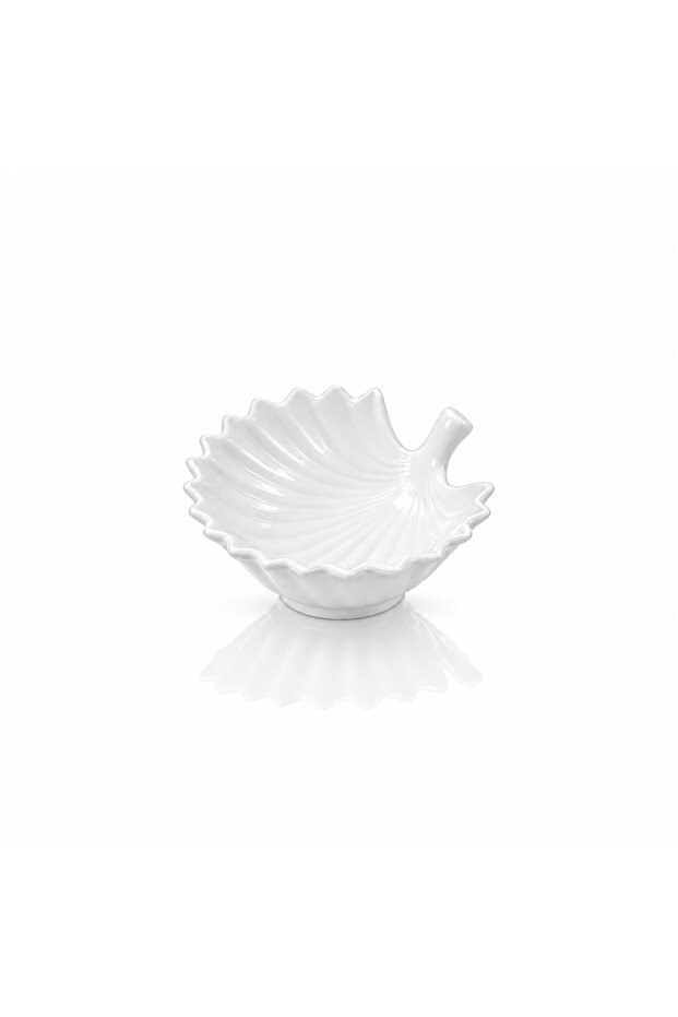 Parrot 1 Piece White Leaf Patterned Mini Sauce Bowl – Jam Bowl and Breakfast Serving Bowl