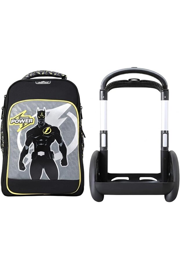 Rolling Backpack with Wheels, Detachable School Backpack & Trolley, Wheeled Bookbag for Kids, Lightweight Travel School Bag with Laptop Sleeve, Ergonomic Back Support, Reflective Strips