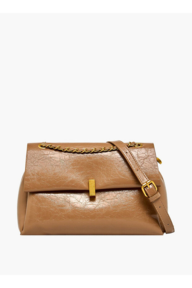 Textured Crossbody Bag Chain Strap