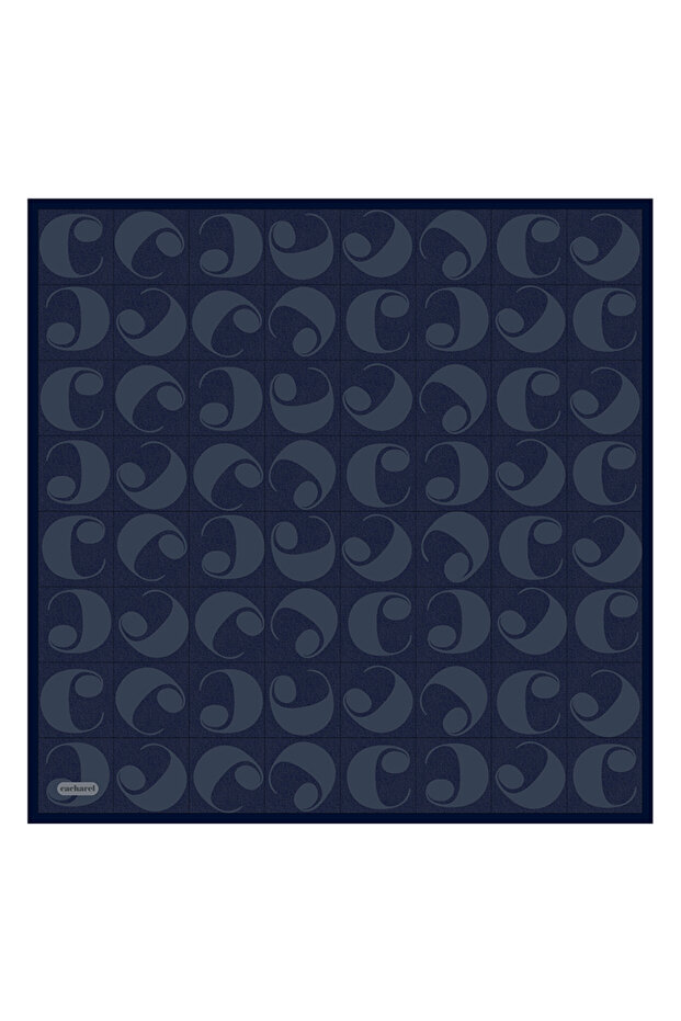 Navy Blue 90X90 Silk Twill Scarf