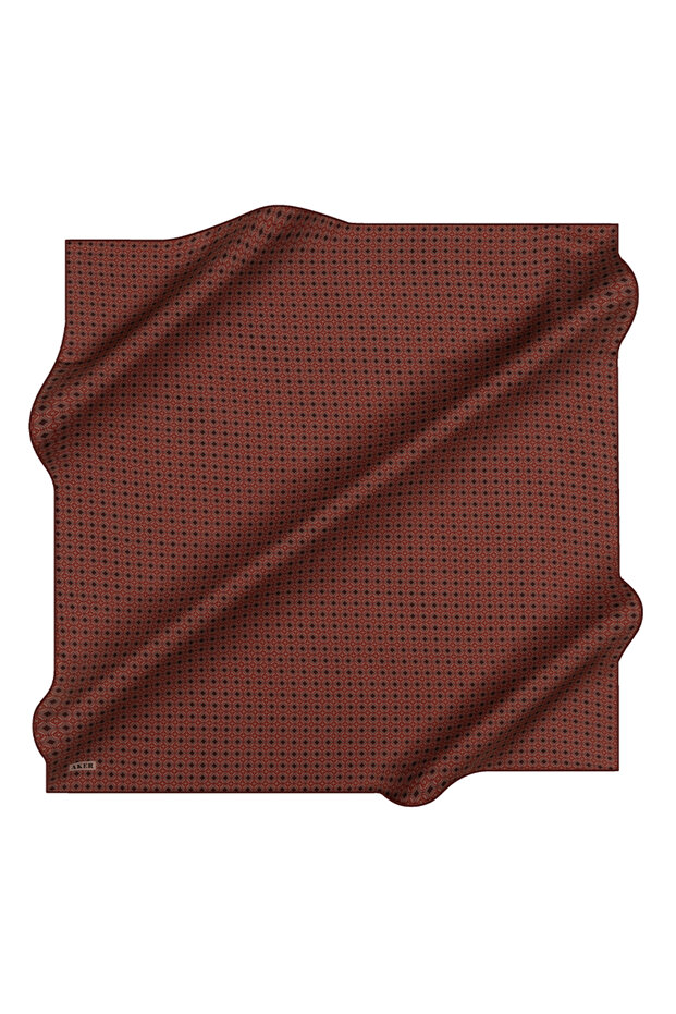 Burgundy 90X90 Silk Twill Scarf