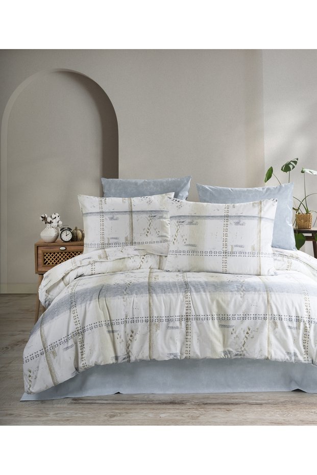 Poplin 100% Cotton Double Bedding Set Valeria