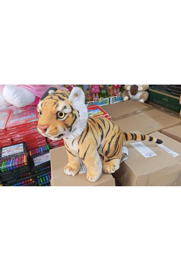 Toy Plush Sleeping Companion Realistic Sitting Baby Tiger Plush Toy 30 cm