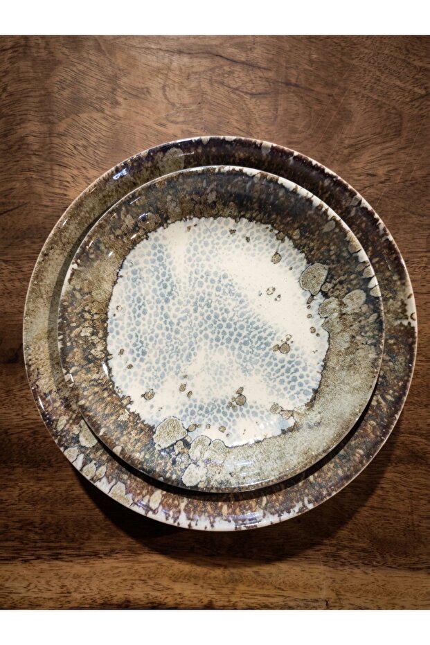 25 cm and 21 cm 2-Piece Pit Plate Set