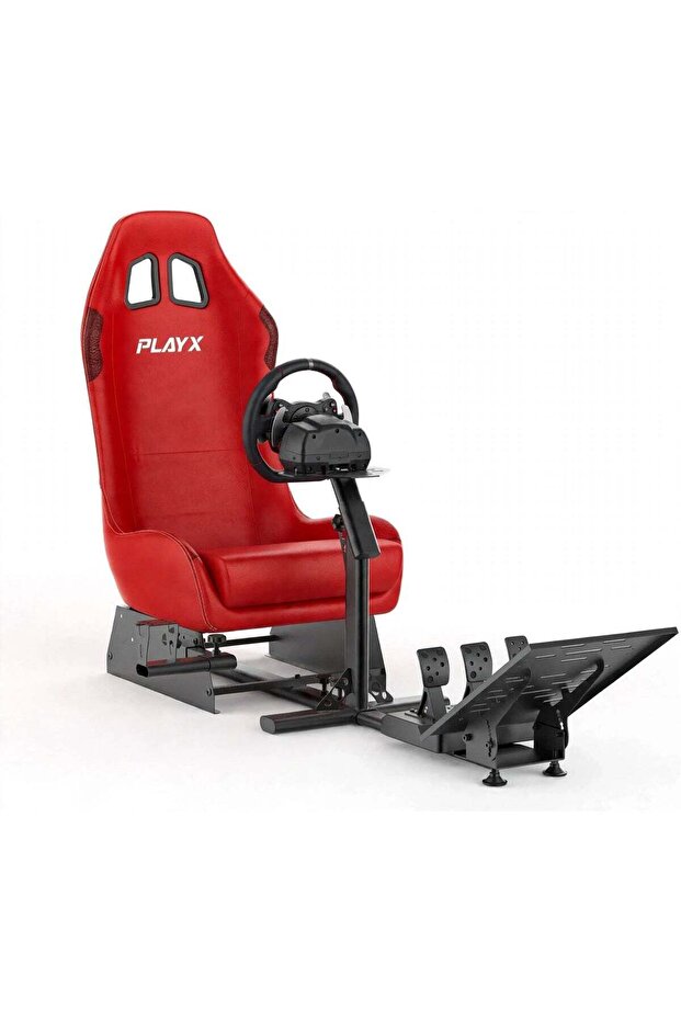 Ultimate Foldable Racing Simulator Cockpit with Bucket Seat & Steering Wheel Stand for Logitech G923 G29 G920 G27 G25 Thrustmaster T248 T300 Fanatec DD1 DD2 | Heavy Duty Racing Wheel Stand with