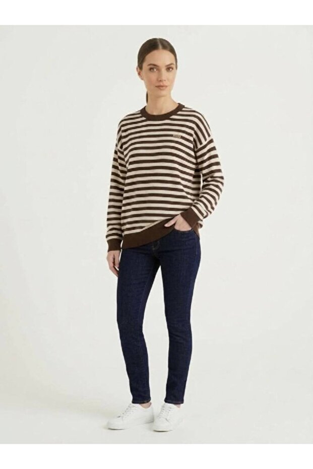 Striped Crew Neck Tunic