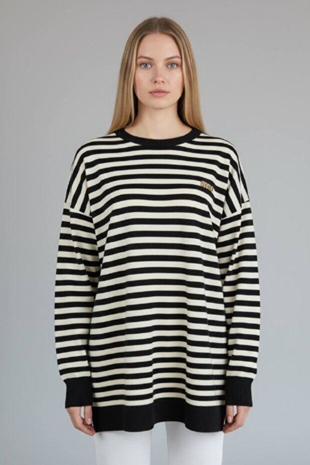 Striped Crew Neck Tunic