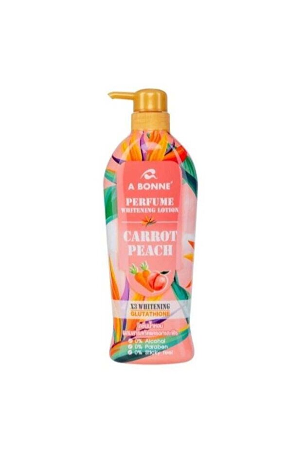 Carrot & Peach Perfume Whitening Lotion with Glutathione & Niacinamidefor Soft Glow Skin, 500ml