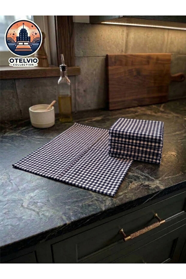 6-Piece Plaid / Gingham Pattern Multi-Purpose School Nutrition, Table Serving, and Kitchen Hand Towel Set