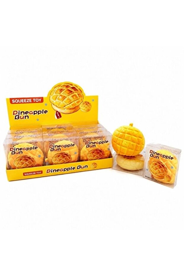 Pineapple Bun Squishy Stress Relief Toy – Super Soft Realistic Food Fidget Toy for Kids & Adults