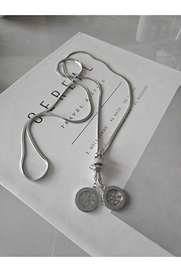 Stainless Steel Tree of Life Necklace with Stones