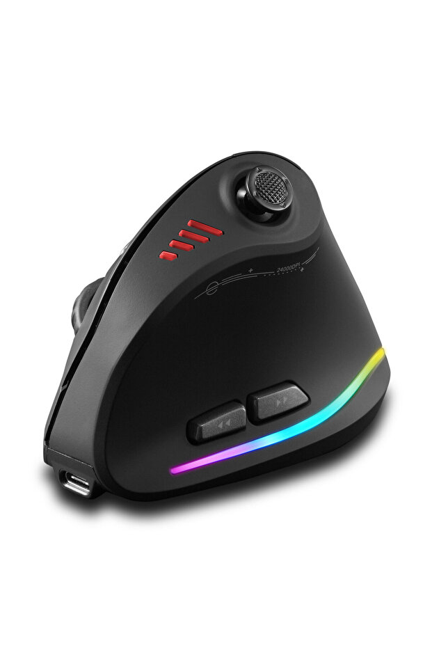 F-18 Dikey Ergonomik Programlanabilir Bluetooth RGB Mouse 24000DPI