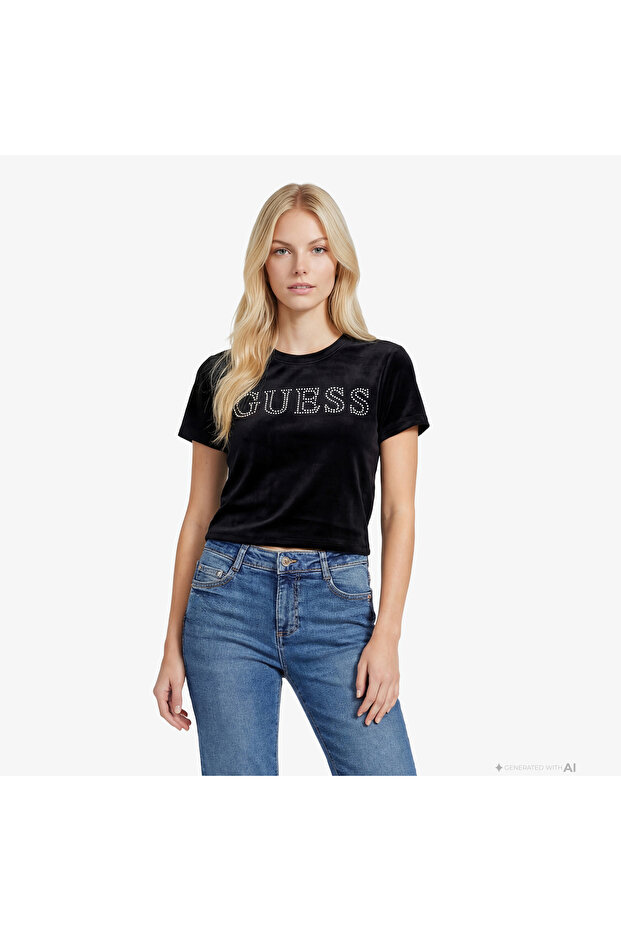 Couture Active Boxy Fit Women's Black T-Shirt
