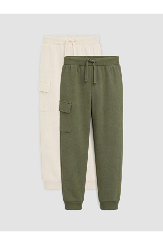 Shining Store by Shining Choices Boys' Cargo Pocket Sweatpants 2-Pack