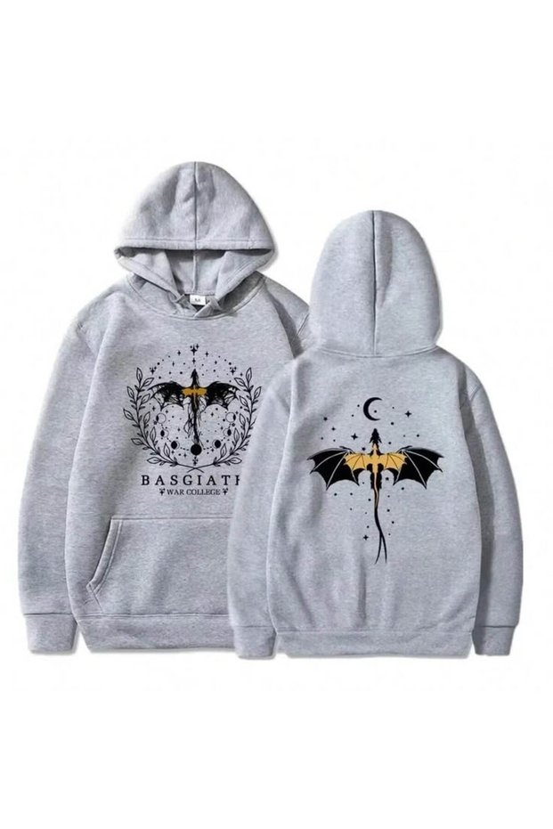 Unisex Gray Oversize Hooded Sweatshirt with Kangaroo Pocket, 3 Thread Raster Hoodie