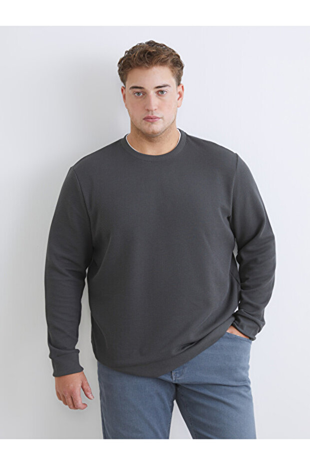 Sparkling Choices from Shining Store Men's Sweatshirt in Large Size Zero Roba Collar