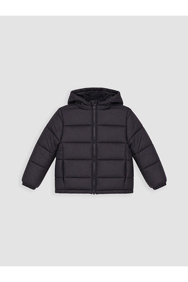 Hooded puffer jacket for boys