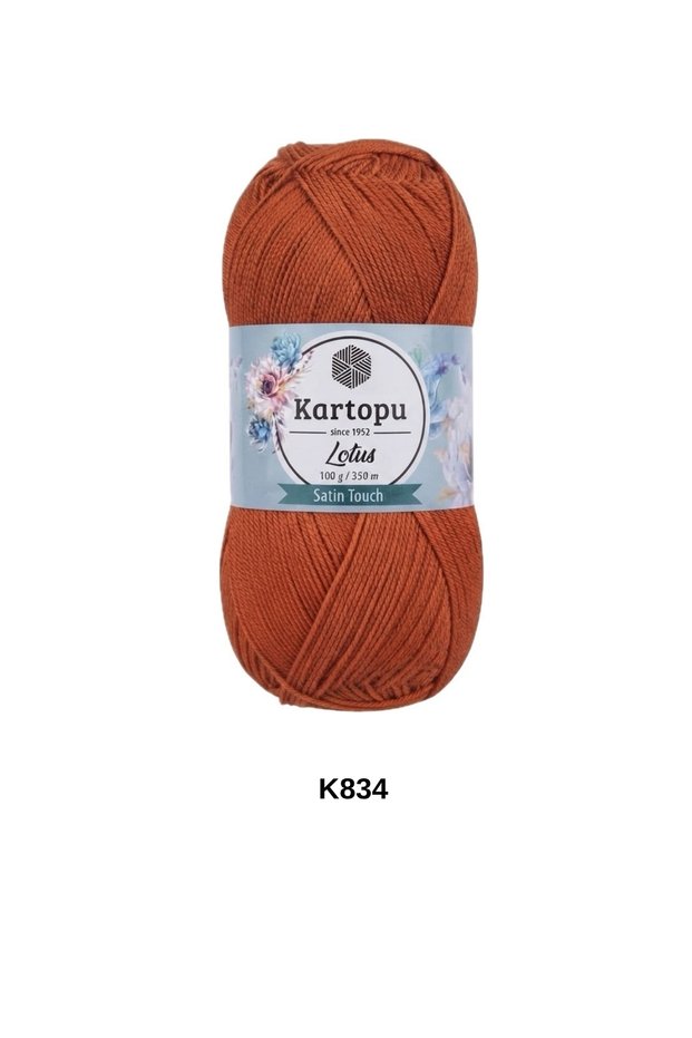 1 Piece Kartopu Lotus 100 Grams 350 Yards Microfiber Anti-Pilling Acrylic Hand Knitting Yarn Color: K834