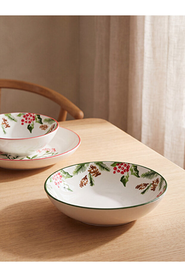 Quality Pieces from Çelebi Store Printed Ceramic Salad Bowl 25 cm